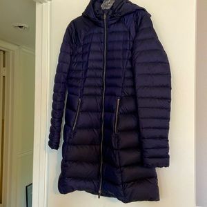 ‘Down for it all long jacket’